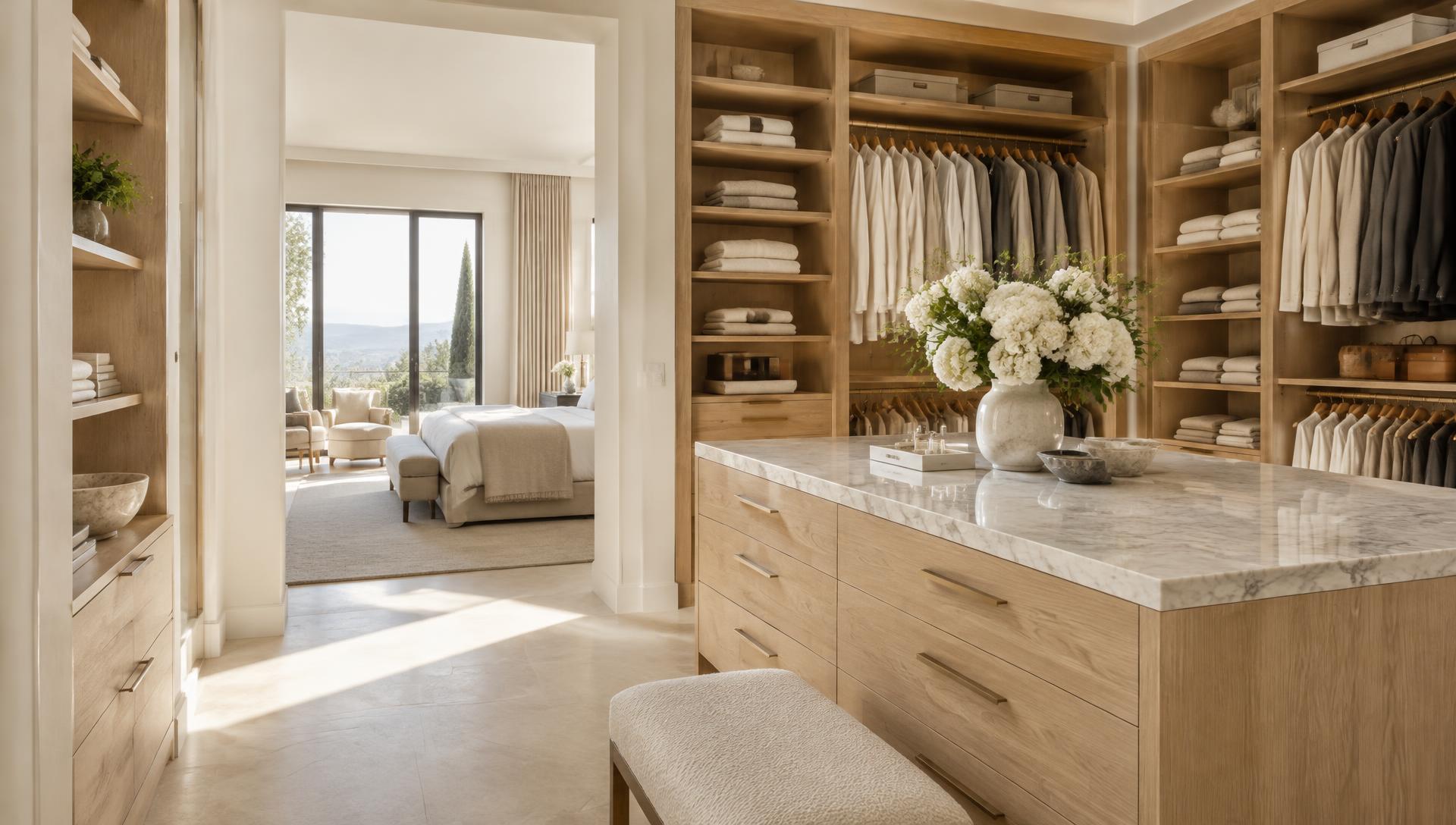 A thoughtfully organized luxury home with custom oak cabinetry and natural light